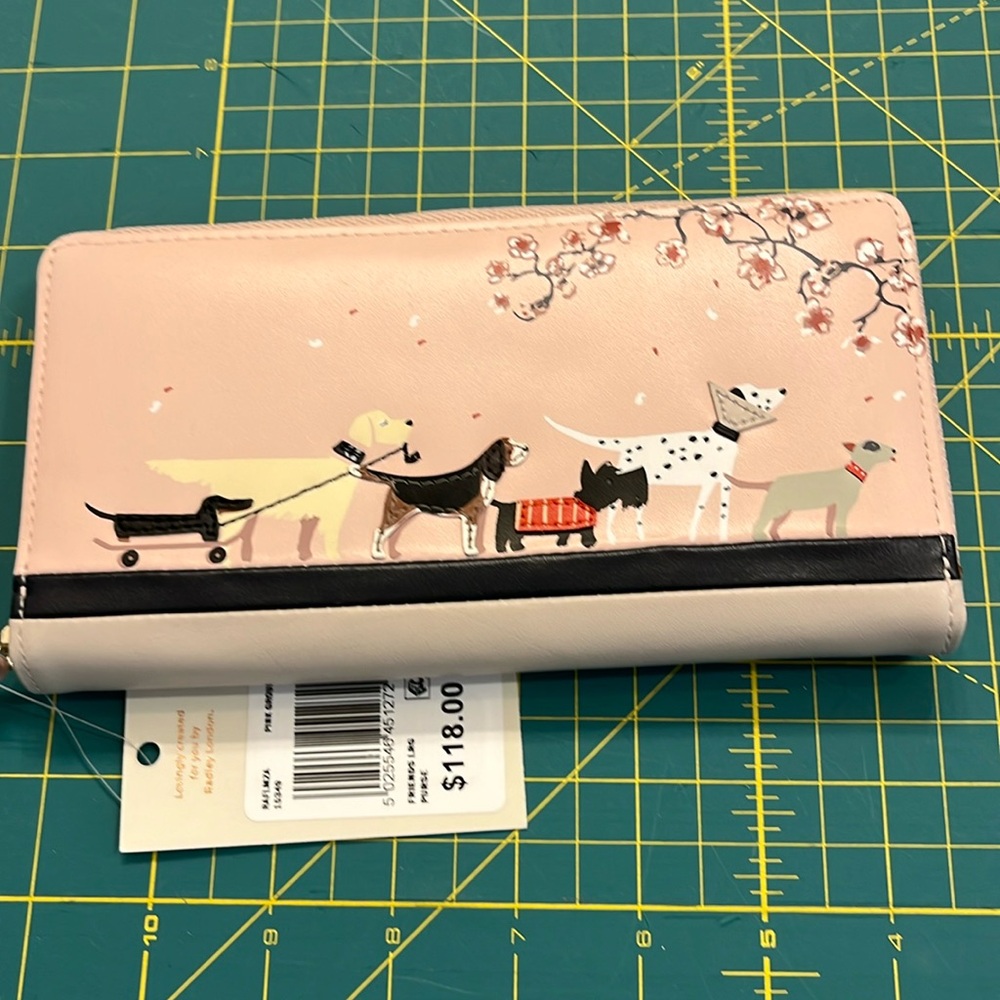 NET Radley London pink dog zippered wallet